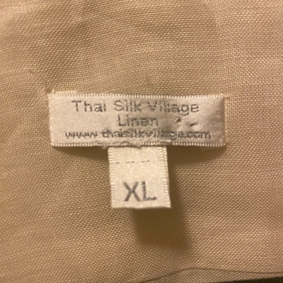Thai Silk Village Linen Short Sleeve Button Down Men’s Linen Shirt~Size XL - Picture 3 of 4